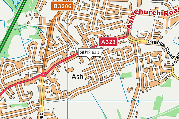 GU12 6JU map - OS VectorMap District (Ordnance Survey) GU12 6JU map - OS VectorMap District (Ordnance Survey)