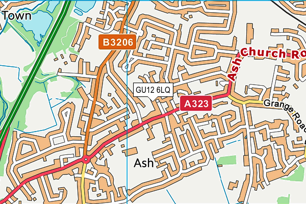 GU12 6LQ map - OS VectorMap District (Ordnance Survey) GU12 6LQ map - OS VectorMap District (Ordnance Survey)