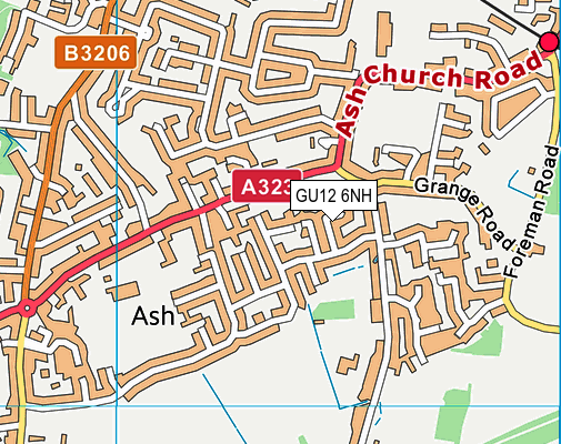 GU12 6NH map - OS VectorMap District (Ordnance Survey) GU12 6NH map - OS VectorMap District (Ordnance Survey)