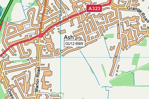 GU12 6NW map - OS VectorMap District (Ordnance Survey) GU12 6NW map - OS VectorMap District (Ordnance Survey)