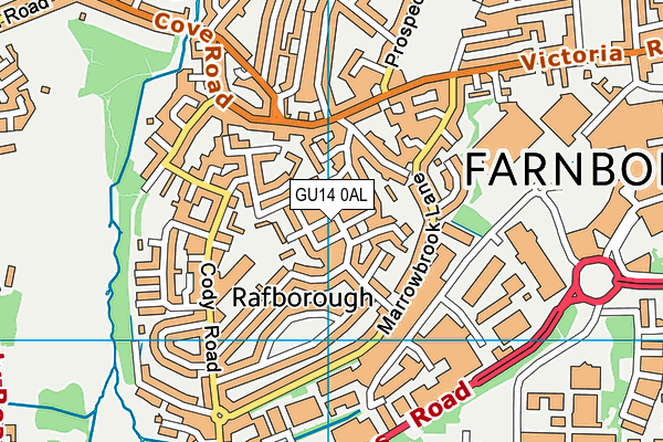 GU14 0AL map - OS VectorMap District (Ordnance Survey) GU14 0AL map - OS VectorMap District (Ordnance Survey)
