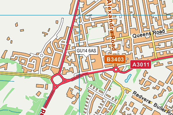 GU14 6AS map - OS VectorMap District (Ordnance Survey) GU14 6AS map - OS VectorMap District (Ordnance Survey)