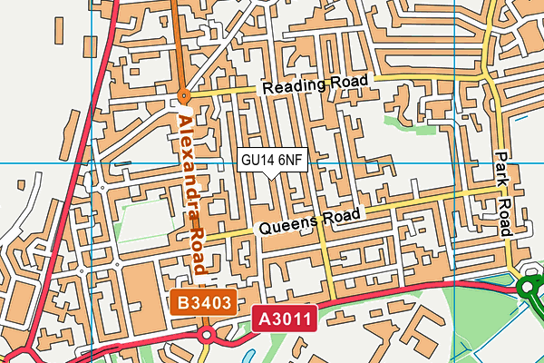 GU14 6NF map - OS VectorMap District (Ordnance Survey) GU14 6NF map - OS VectorMap District (Ordnance Survey)
