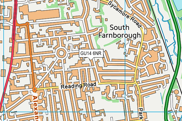 GU14 6NR map - OS VectorMap District (Ordnance Survey) GU14 6NR map - OS VectorMap District (Ordnance Survey)