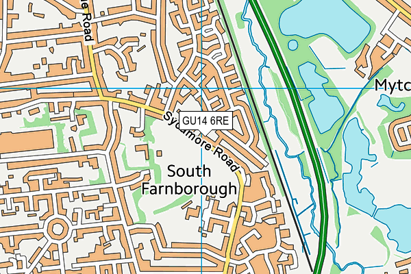 GU14 6RE map - OS VectorMap District (Ordnance Survey) GU14 6RE map - OS VectorMap District (Ordnance Survey)