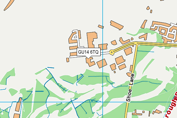 GU14 6TQ map - OS VectorMap District (Ordnance Survey) GU14 6TQ map - OS VectorMap District (Ordnance Survey)