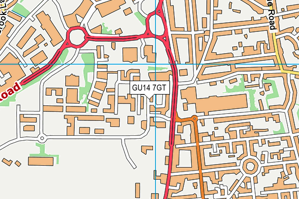 GU14 7GT map - OS VectorMap District (Ordnance Survey) GU14 7GT map - OS VectorMap District (Ordnance Survey)