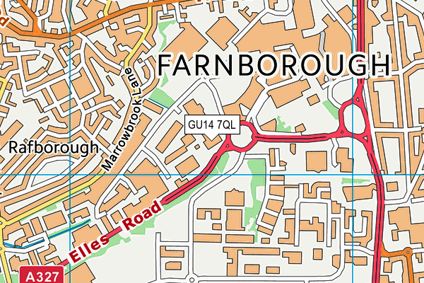 GU14 7QL map - OS VectorMap District (Ordnance Survey) GU14 7QL map - OS VectorMap District (Ordnance Survey)