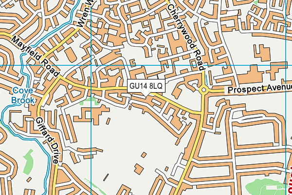 GU14 8LQ map - OS VectorMap District (Ordnance Survey) GU14 8LQ map - OS VectorMap District (Ordnance Survey)