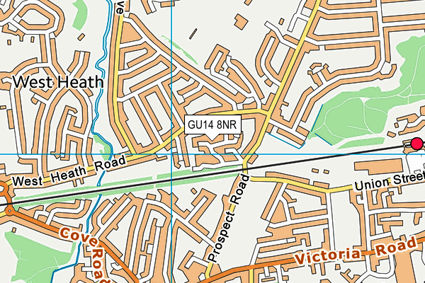GU14 8NR map - OS VectorMap District (Ordnance Survey) GU14 8NR map - OS VectorMap District (Ordnance Survey)