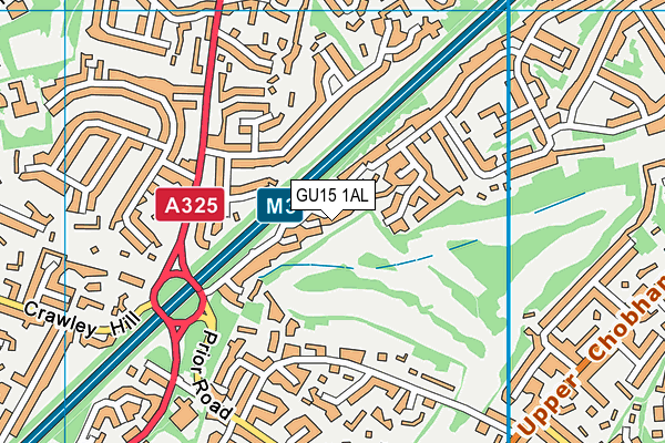 GU15 1AL map - OS VectorMap District (Ordnance Survey) GU15 1AL map - OS VectorMap District (Ordnance Survey)