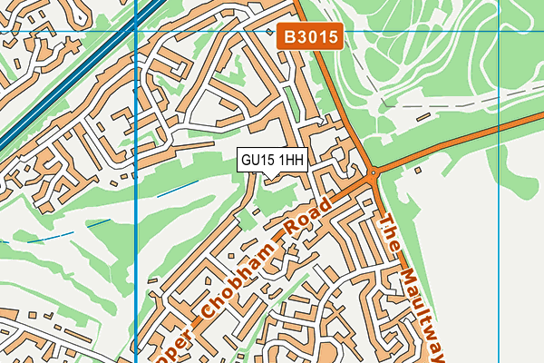 GU15 1HH map - OS VectorMap District (Ordnance Survey) GU15 1HH map - OS VectorMap District (Ordnance Survey)