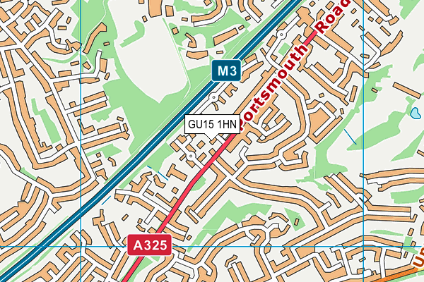 GU15 1HN map - OS VectorMap District (Ordnance Survey) GU15 1HN map - OS VectorMap District (Ordnance Survey)