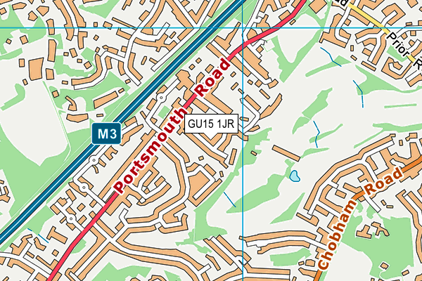 GU15 1JR map - OS VectorMap District (Ordnance Survey) GU15 1JR map - OS VectorMap District (Ordnance Survey)