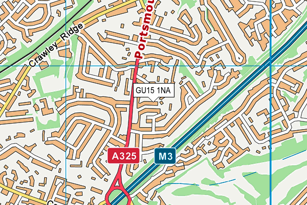 GU15 1NA map - OS VectorMap District (Ordnance Survey)
