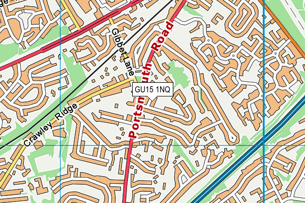 GU15 1NQ map - OS VectorMap District (Ordnance Survey) GU15 1NQ map - OS VectorMap District (Ordnance Survey)