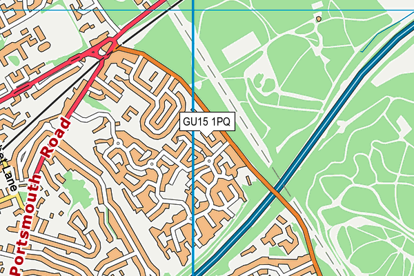 GU15 1PQ map - OS VectorMap District (Ordnance Survey) GU15 1PQ map - OS VectorMap District (Ordnance Survey)
