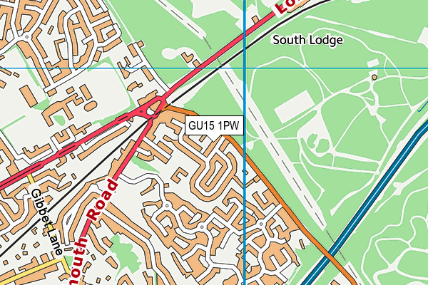 GU15 1PW map - OS VectorMap District (Ordnance Survey) GU15 1PW map - OS VectorMap District (Ordnance Survey)