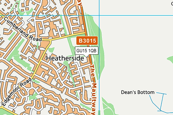 GU15 1QB map - OS VectorMap District (Ordnance Survey)
