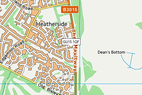 GU15 1QF map - OS VectorMap District (Ordnance Survey) GU15 1QF map - OS VectorMap District (Ordnance Survey)