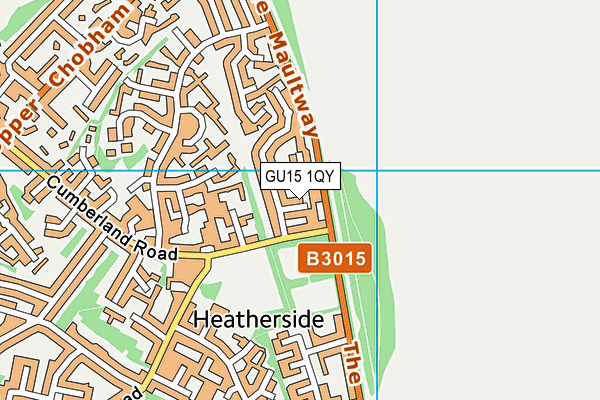 GU15 1QY map - OS VectorMap District (Ordnance Survey)