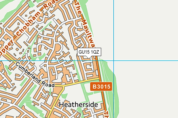 GU15 1QZ map - OS VectorMap District (Ordnance Survey)