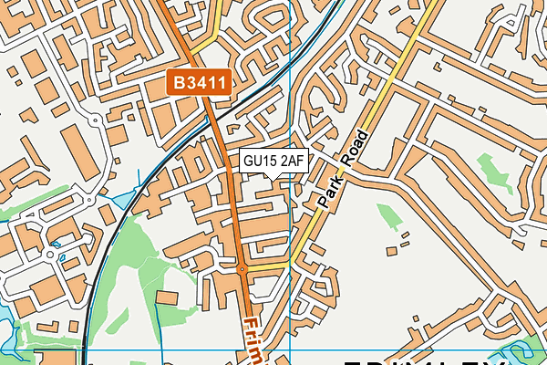 GU15 2AF map - OS VectorMap District (Ordnance Survey) GU15 2AF map - OS VectorMap District (Ordnance Survey)
