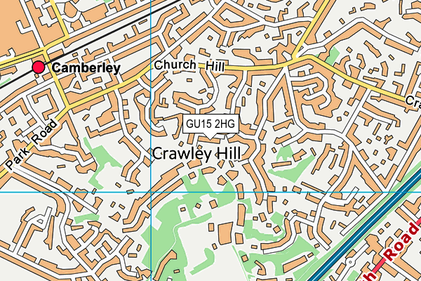 GU15 2HG map - OS VectorMap District (Ordnance Survey)