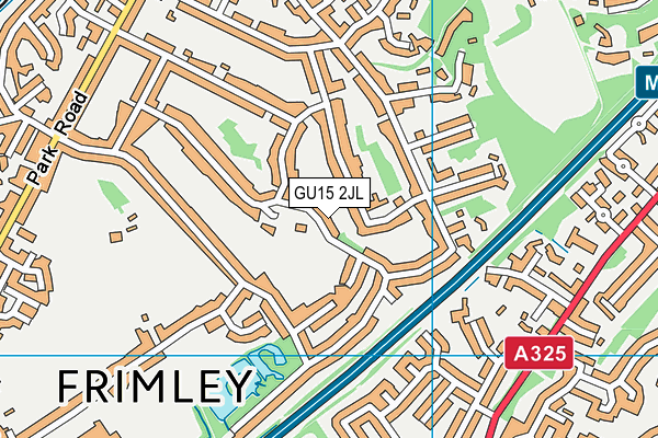 GU15 2JL map - OS VectorMap District (Ordnance Survey)