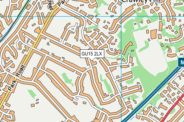 GU15 2LX map - OS VectorMap District (Ordnance Survey) GU15 2LX map - OS VectorMap District (Ordnance Survey)