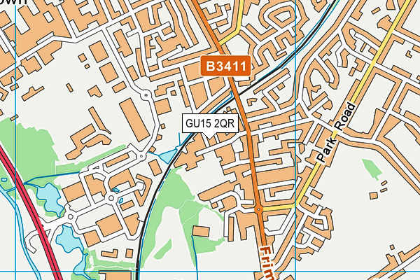 GU15 2QR map - OS VectorMap District (Ordnance Survey) GU15 2QR map - OS VectorMap District (Ordnance Survey)