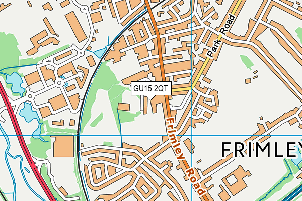 GU15 2QT map - OS VectorMap District (Ordnance Survey)