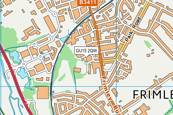GU15 2QW map - OS VectorMap District (Ordnance Survey) GU15 2QW map - OS VectorMap District (Ordnance Survey)