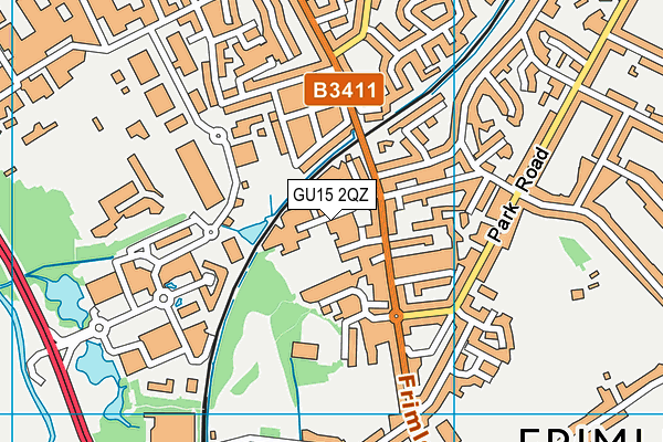 GU15 2QZ map - OS VectorMap District (Ordnance Survey) GU15 2QZ map - OS VectorMap District (Ordnance Survey)