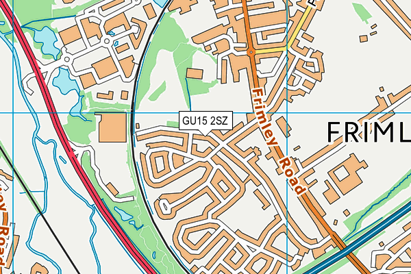 GU15 2SZ map - OS VectorMap District (Ordnance Survey) GU15 2SZ map - OS VectorMap District (Ordnance Survey)