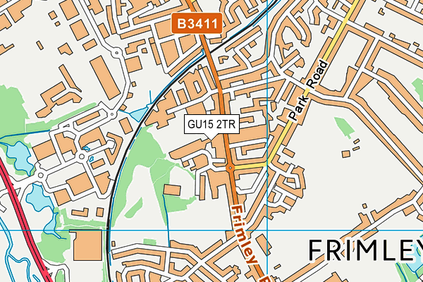 GU15 2TR map - OS VectorMap District (Ordnance Survey) GU15 2TR map - OS VectorMap District (Ordnance Survey)