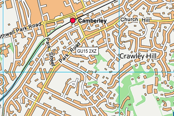 GU15 2XZ map - OS VectorMap District (Ordnance Survey) GU15 2XZ map - OS VectorMap District (Ordnance Survey)
