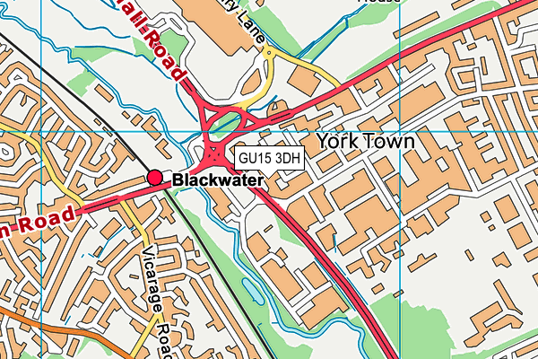 GU15 3DH map - OS VectorMap District (Ordnance Survey)