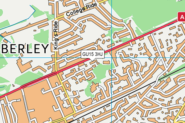 GU15 3HJ map - OS VectorMap District (Ordnance Survey)