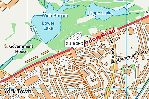 GU15 3HQ map - OS VectorMap District (Ordnance Survey) GU15 3HQ map - OS VectorMap District (Ordnance Survey)
