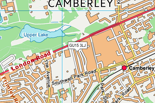 GU15 3LJ map - OS VectorMap District (Ordnance Survey) GU15 3LJ map - OS VectorMap District (Ordnance Survey)