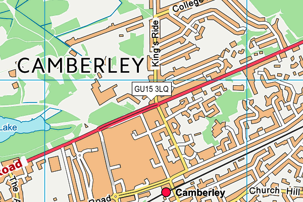 GU15 3LQ map - OS VectorMap District (Ordnance Survey) GU15 3LQ map - OS VectorMap District (Ordnance Survey)