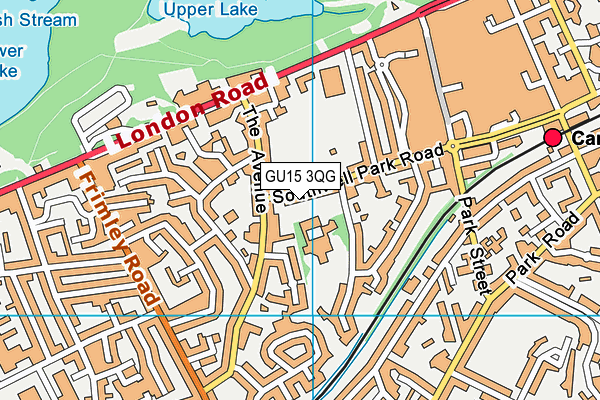 GU15 3QG map - OS VectorMap District (Ordnance Survey) GU15 3QG map - OS VectorMap District (Ordnance Survey)