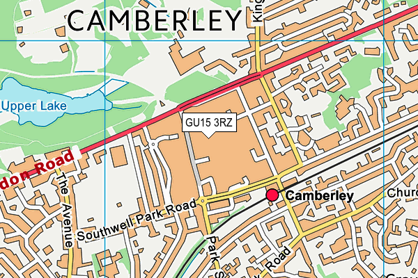 GU15 3RZ map - OS VectorMap District (Ordnance Survey) GU15 3RZ map - OS VectorMap District (Ordnance Survey)