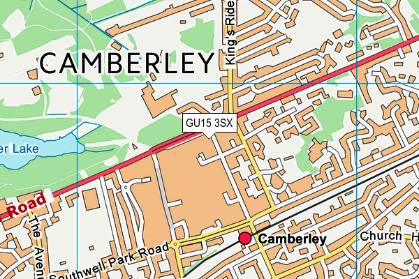 GU15 3SX map - OS VectorMap District (Ordnance Survey)