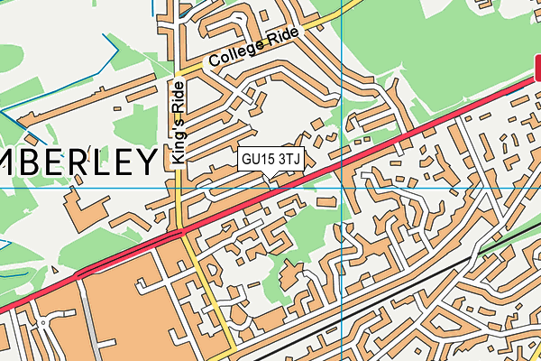 GU15 3TJ map - OS VectorMap District (Ordnance Survey) GU15 3TJ map - OS VectorMap District (Ordnance Survey)