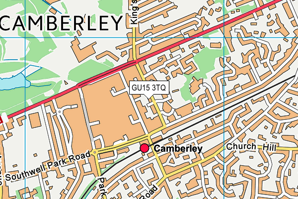 GU15 3TQ map - OS VectorMap District (Ordnance Survey) GU15 3TQ map - OS VectorMap District (Ordnance Survey)