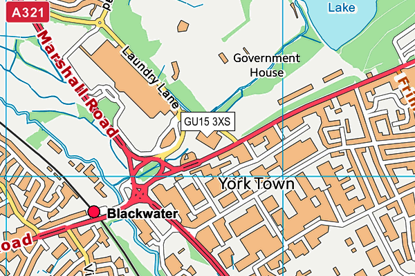 GU15 3XS map - OS VectorMap District (Ordnance Survey) GU15 3XS map - OS VectorMap District (Ordnance Survey)