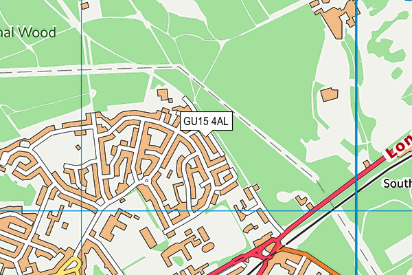 GU15 4AL map - OS VectorMap District (Ordnance Survey) GU15 4AL map - OS VectorMap District (Ordnance Survey)