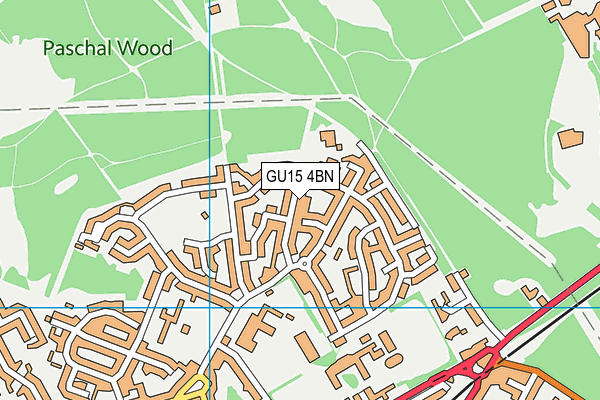 GU15 4BN map - OS VectorMap District (Ordnance Survey) GU15 4BN map - OS VectorMap District (Ordnance Survey)
